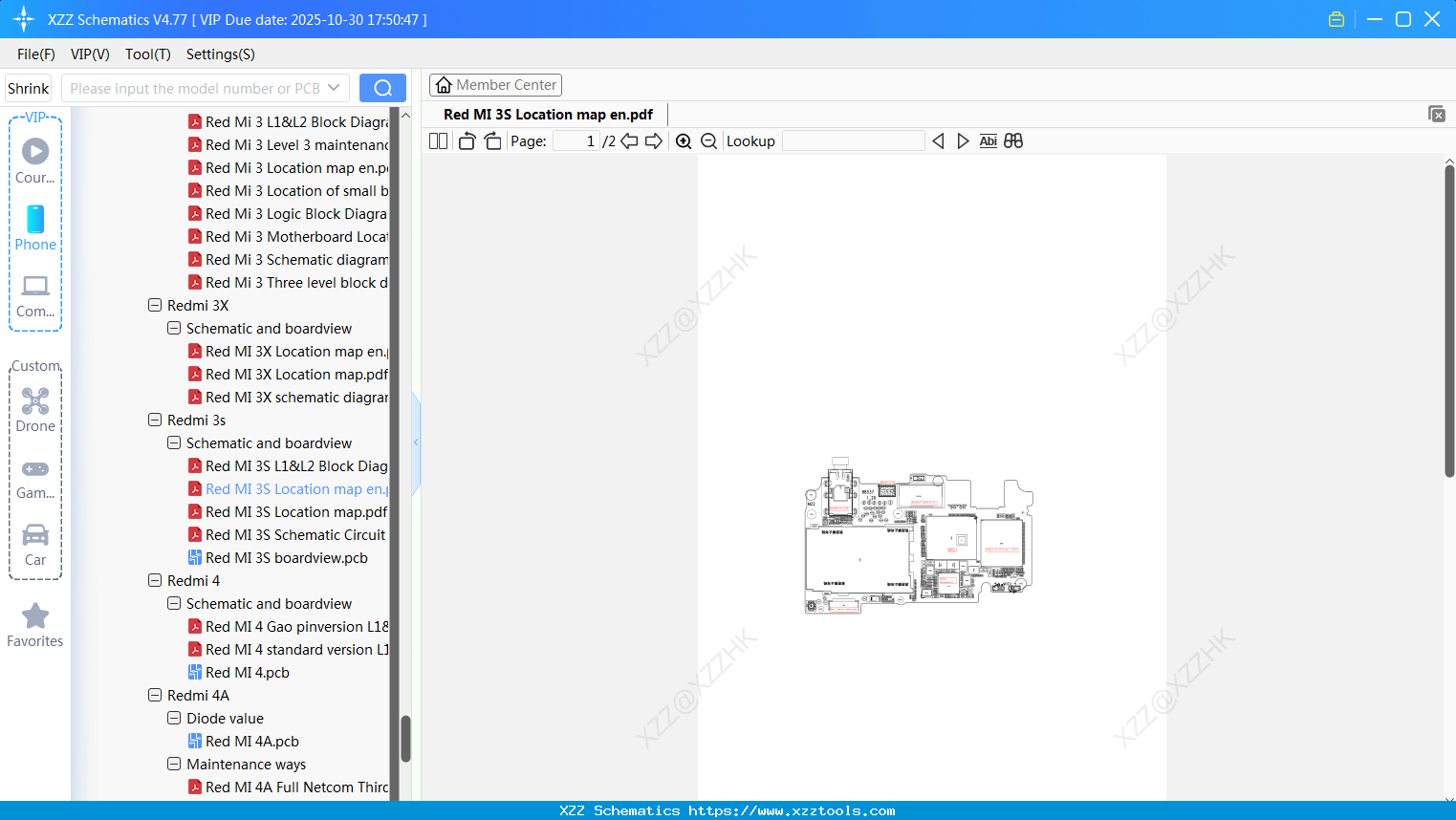 Xiaomi Redmi 3S Location Map En